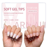 Soft Gel Tips - Medium Coffin